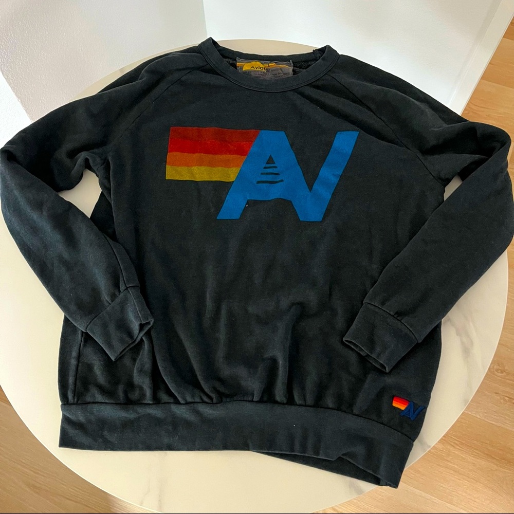 Aviator Nation Logo Sweatshirt Charcoal